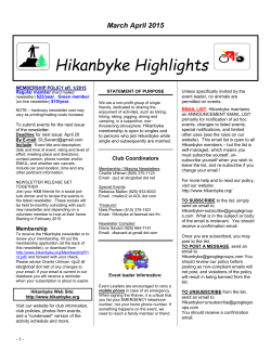 March April 2015 Hikanbyke Highlights