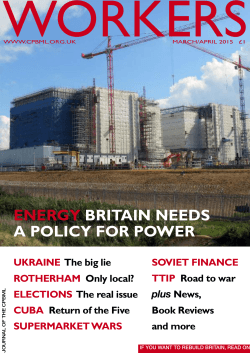 ENERGY BRITAIN NEEDS A POLICY FOR POWER