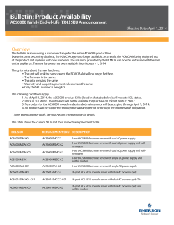 ACS 6000 Advanced Console Server SKU EOL Data