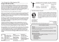Parish Bulletin - Church of St Mary of the Angels