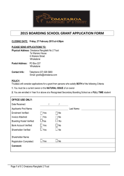 2015 Boarding School Grants. - Home