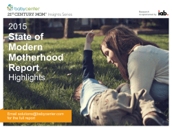 2015 State of Modern Motherhood Report