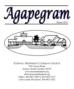 Agapegram - Eternal Shepherd Lutheran Church