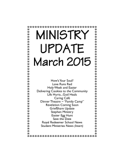 Ministry Update March.pub - Royal Redeemer Lutheran Church