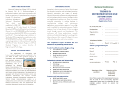 National conference on - Velammal Engineering College