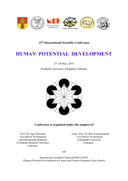 HUMAN POTENTIAL DEVELOPMENT