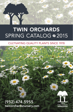 TWIN ORCHARDS SPRING CATALOG 2015