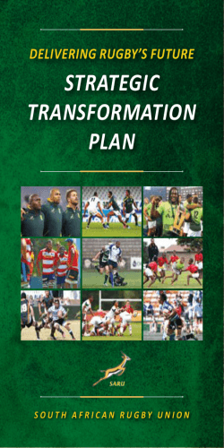 STRATEGIc TRANSFoRmATIoN PLAN