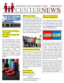 Mar-Apr E-Newsletter - Duanesburg Area Community Center