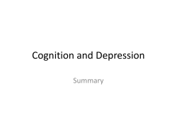 Cognition and Depression
