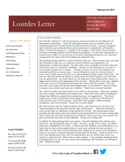 Lourdes Letter Lourdes Letter