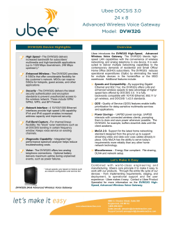 Ubee DOCSIS 3.0 24 x 8 Advanced Wireless Voice Gateway Model