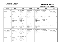 March 2015 Chandler Drop In Gym Schedule