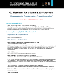 2015 G2 Merchant Risk Summit Agenda