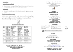 Pew Leaflet - St. Alban`s Anglican Church