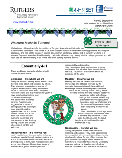 March/April 2015 - Warren County 4-H