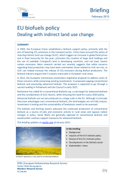 EU biofuels policy: Dealing with impacts of indirect land use change