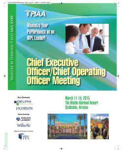 Chief Executive Officer/Chief Operating Officer Meeting