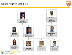 Uplift Education: 2016 Organizational Growth Plan Fall 2012