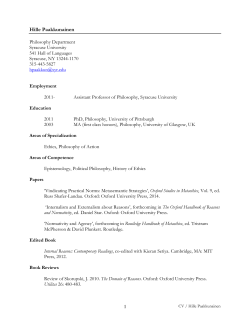 CV - Syracuse University| The College of Arts and Sciences | Faculty