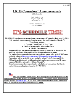 LRHS Counselors` Announcements