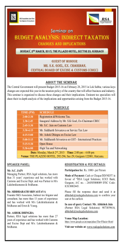 About the Seminar SCHEDULE