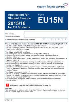 EU15N - Student Finance Wales