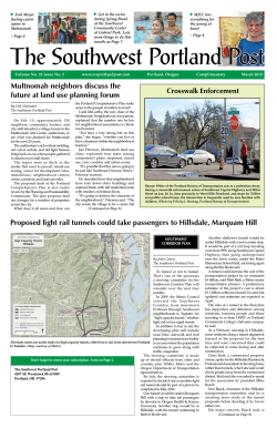 Current Issue - Southwest Portland Post