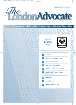 this edition - London Criminal Courts Solicitors` Association