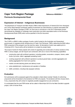 Cape York Region Package - Peninsula Developmental Road
