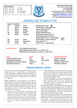 Issue - Aberfeldie Primary School