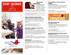 March 2015 – Printable Calendar of Events