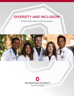 Diversity and Inclusion Brochure - The Ohio State College of Medicine