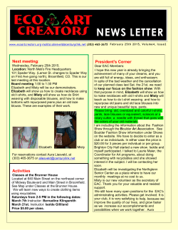 NEWS LETTER - ecoartcreators.org