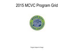 2015 MCVC Program Grid