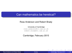 Can mathematics be heretical?