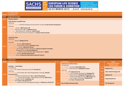 Zurich Agenda - Sachs Associates
