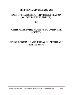 tender no. gdfcs/35/2013-2015 sale of boarded motor vehicle station