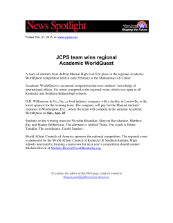 JCPS team wins regional Academic WorldQuest