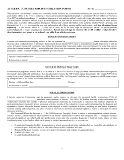 Emergency Contact & Policy Acknowledgement Form