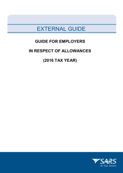 Guide for the Employers in respect of Allowances