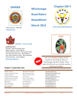 NewsLetter - Mississauga Road Riders