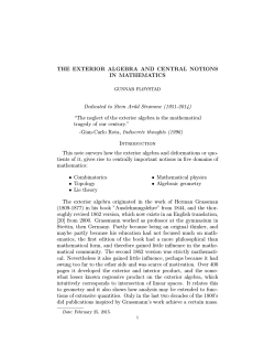 How the exterior algebra captures essences of topology, Lie theory