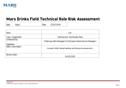 Field Service Technician Risk Assesment