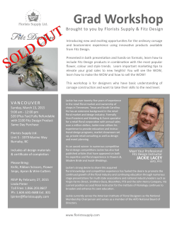 SOLD OUT Fitz Corsage ½ Day Workshop in Vancouver