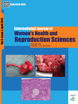 Instructions forAuthors - International Journal of Women`s Health