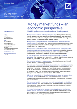 Money market funds - Deutsche Bank Research