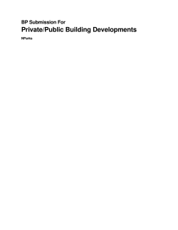 BP Submission For Private/Public Building Developments
