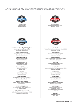 AOPA`S FLIGHT TRAINING EXCELLENCE AWARDS RECIPIENTS
