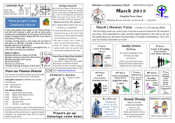 Monthly Newssheet - Lawn Community Church